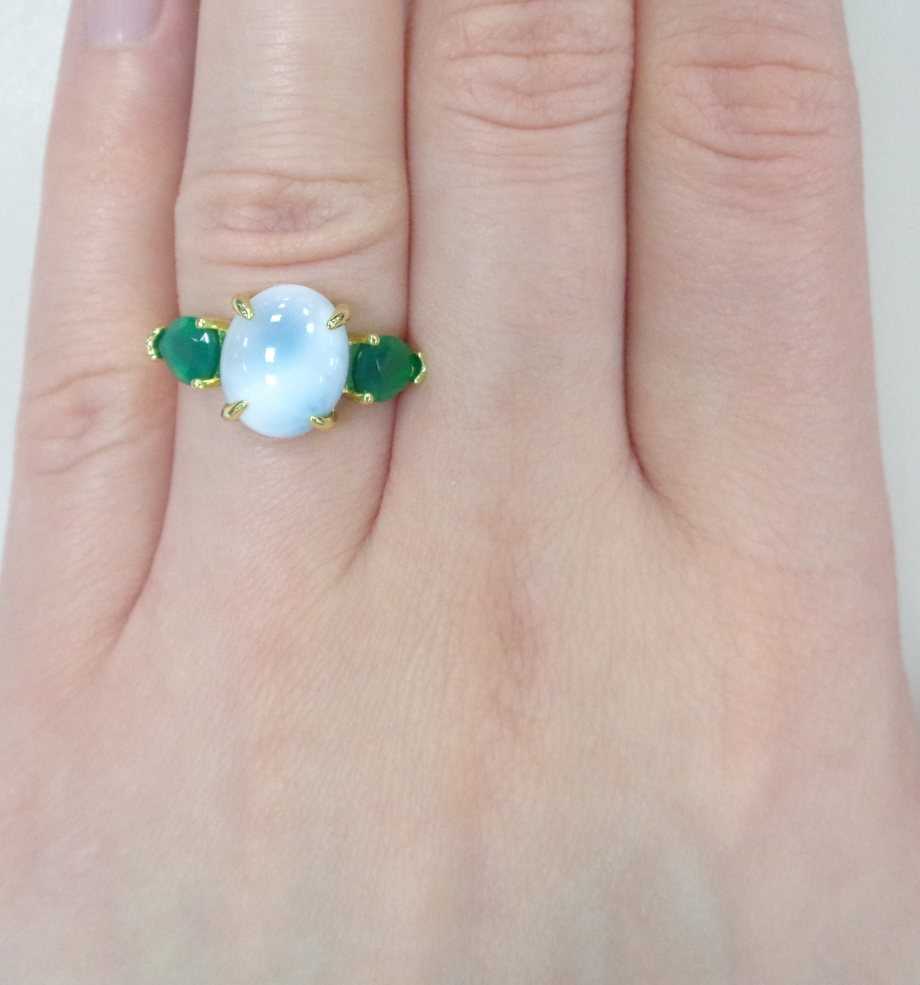 Серебряное кольцо с ларимаром и агатам